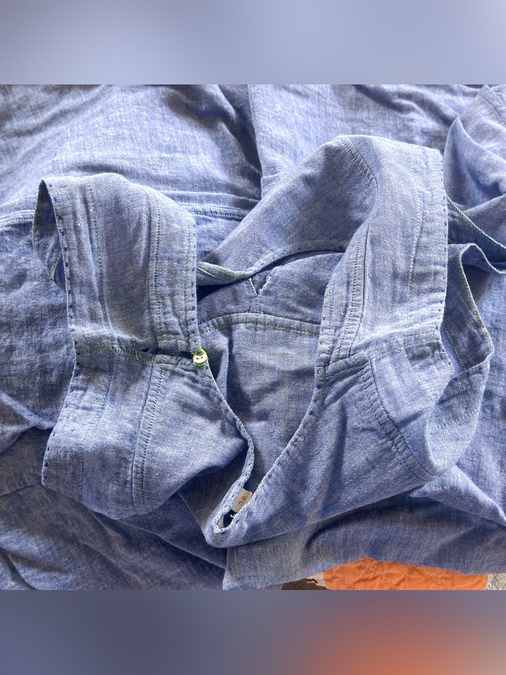 Injiri Core Khadi Tank Dress Handwoven Azure 36 GUC - Picture 5 of 7